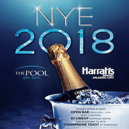 Discount Tickets for New Years Eve 2017 - The Pool After Dark at Harrah's Resort Atlantic City. AC Guest list
